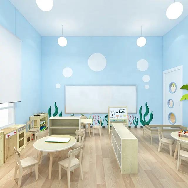 High Quality Preschool Montessori Classroom Furniture Solid Wood