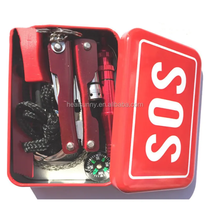 Горячая Распродажа SOS аварийный открытый многофункциональный ящик для инструментов набор для выживания