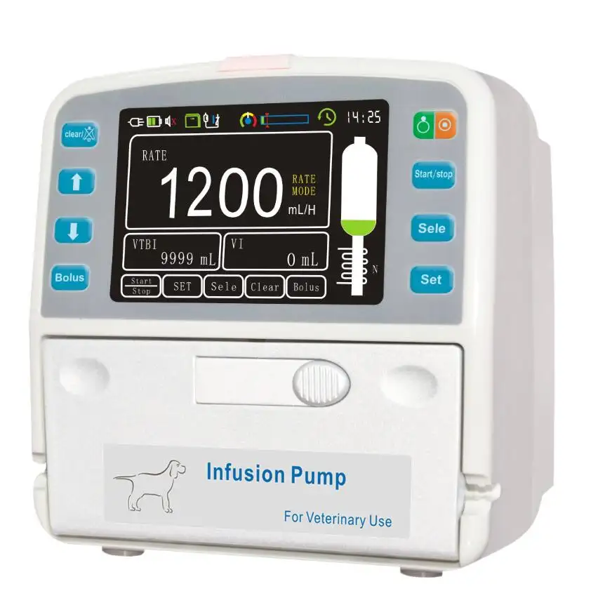 Ветеринарная медицинская инфузионная помпа для высокой точности лаборатории экрана касания медицинский инфузионный насос