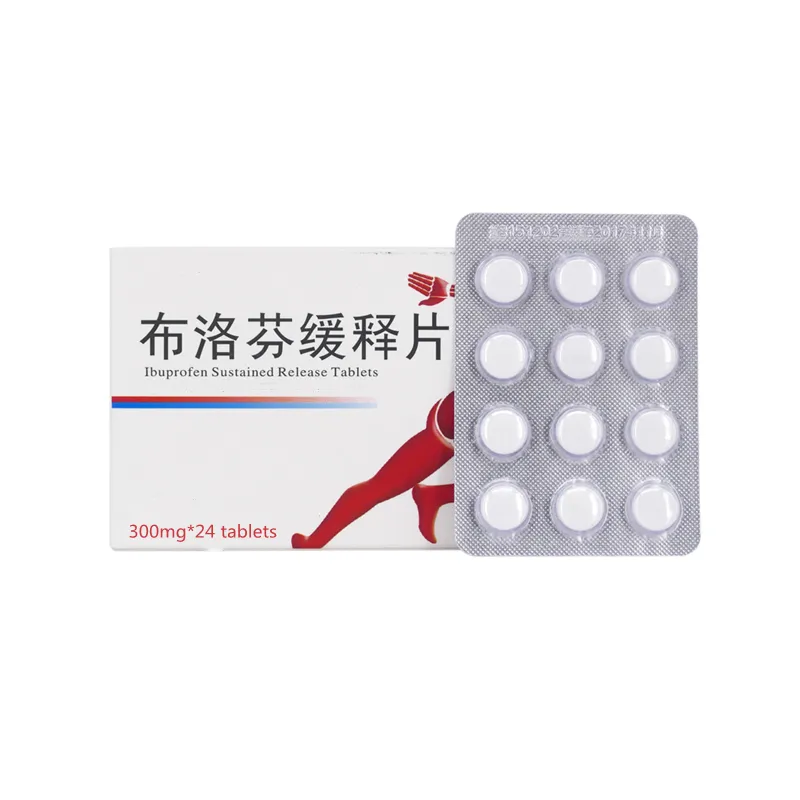 2021 hot-selling product 300mg*24 tablets/box pain, fever, dysmenorrhea, neuralgia use sustained-release tablets ibuprofen