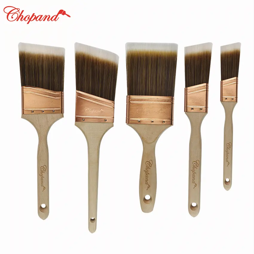 High Quality Polyester  wood handle brush  paint brush set