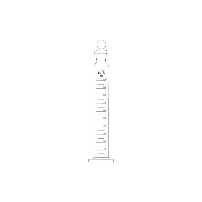 1603 Measuring cylinder with ground-in glass stopper or plastic stopper