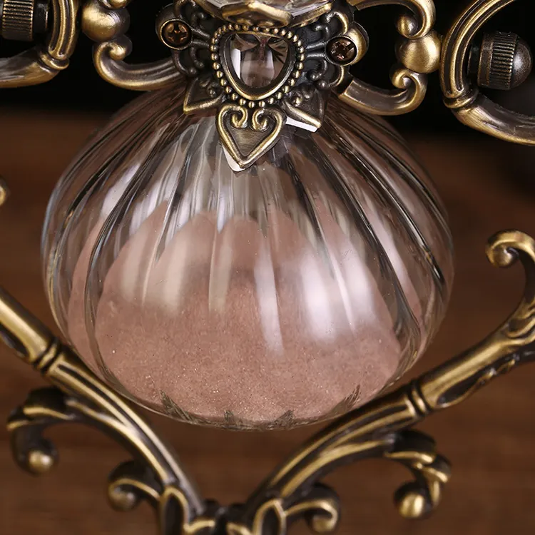 Antique Metal Crafts 30/60 Minute Brass Hourglass For Wedding Sand Timer Clock Home Decoration
