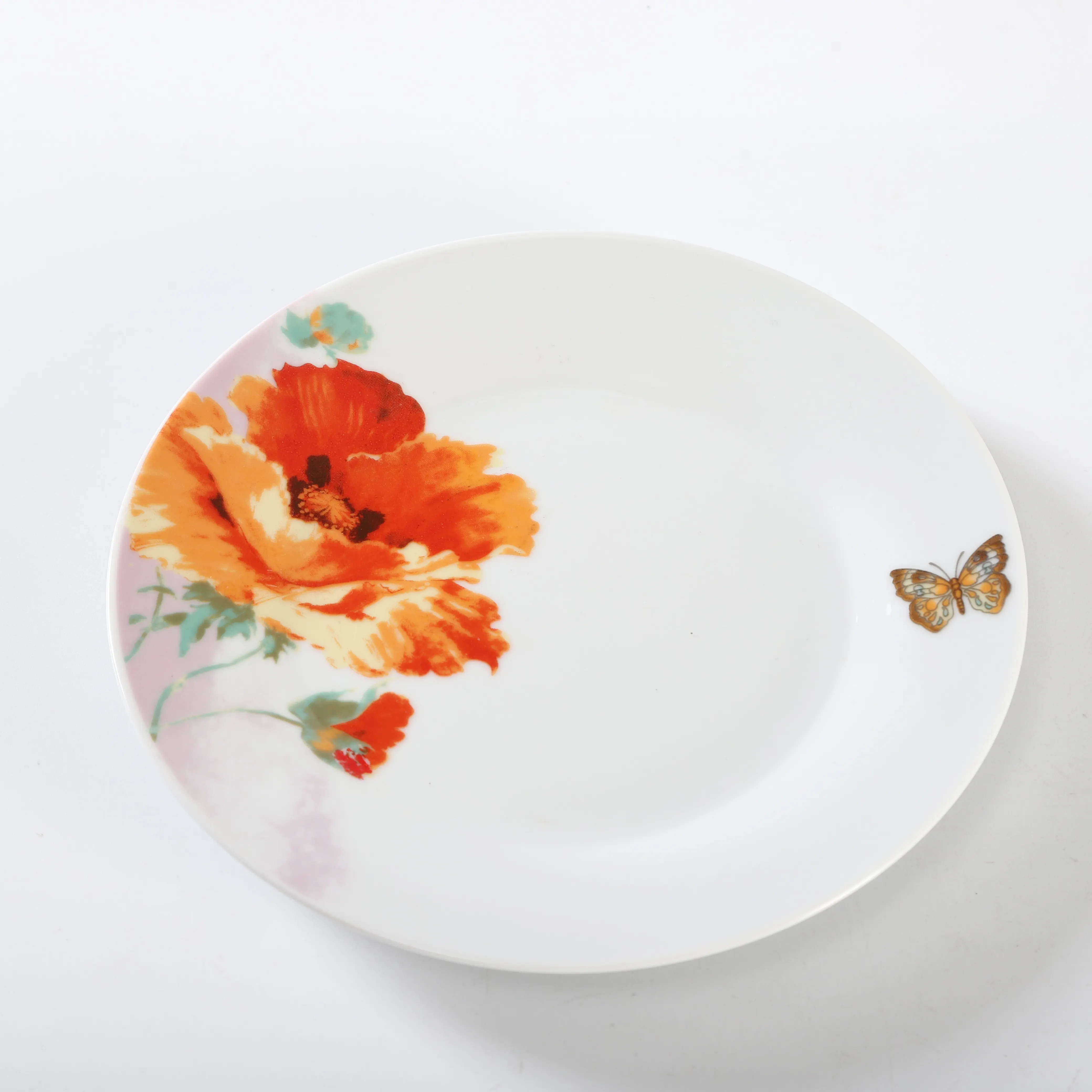 8 дюймов керамическая тарелка для супа, дешевые Суповая тарелка с красивая печать, Глубокая Тарелка с красивым цветком дизайн