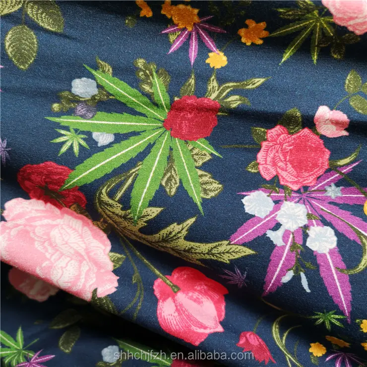 Customized Printed Lycra Cotton Printed Fabric