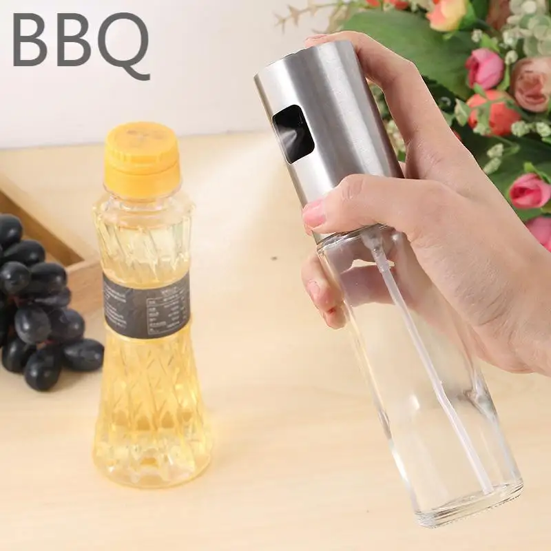 Refillable Glass Essential Misto Cooking Oil And Vinegar Bottle Dispenser Olive Oil Sprayer