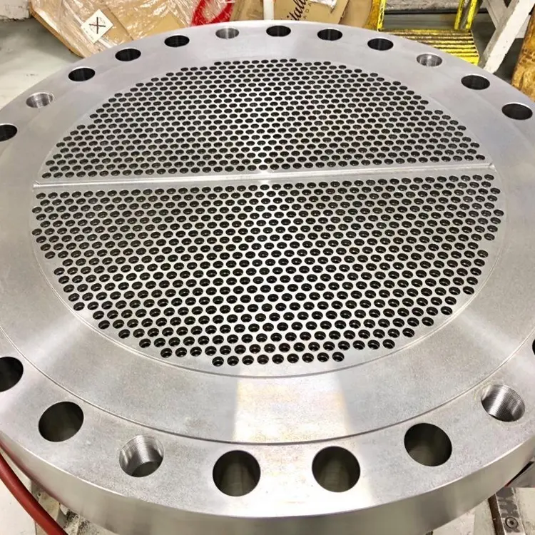 Heat exchanger tube sheet perforated sheet baffle plate supplier steel plates punching drilling service provider