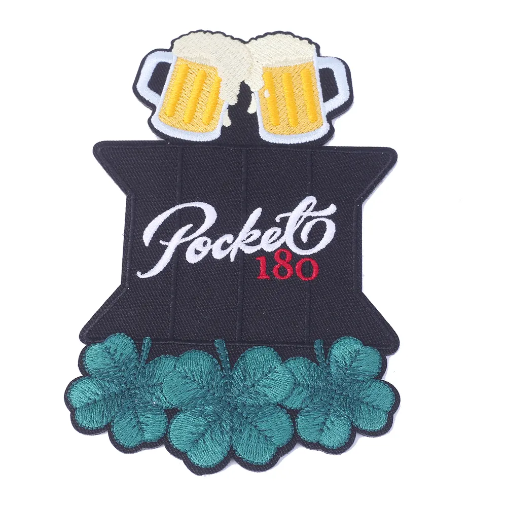 High quality custom embroidery patches flowers custom logo for clothing backpack jeans bag shoes etc