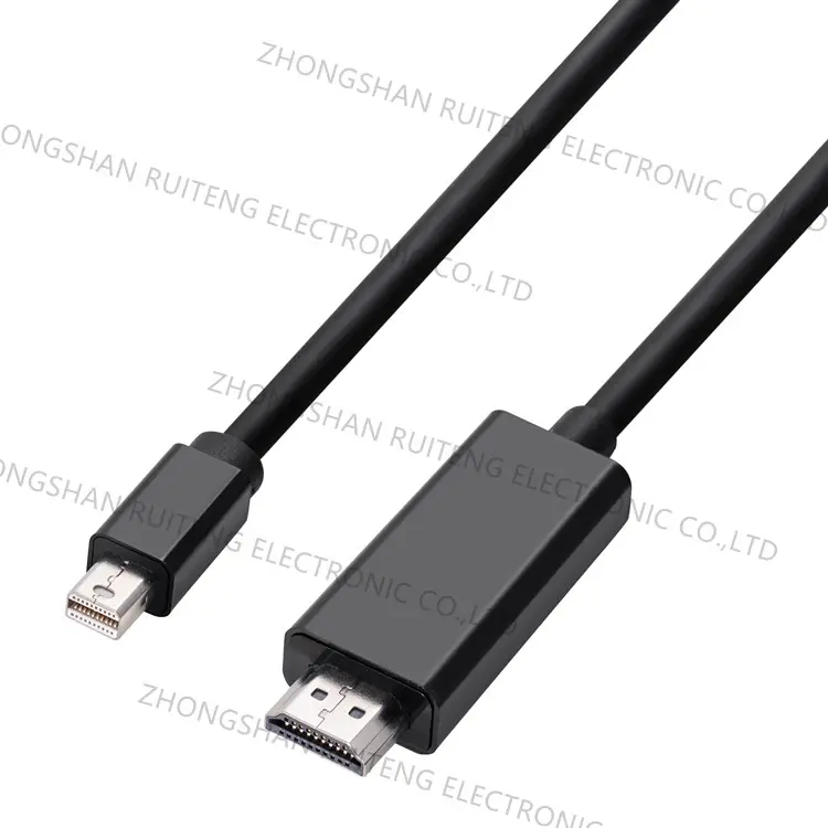 Прямая поставка с фабрики, высокое качество, 4K x 2K Mini DP к HDMI-кабелю, поддержка 4K 18 Гбит/с Mini Displayport к HDMI адаптерному кабелю