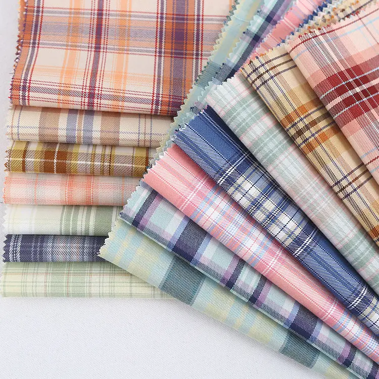 Promotional Top Quality Yarn Dyed Plaid Fabric 100%Cotton Fabric For Dress