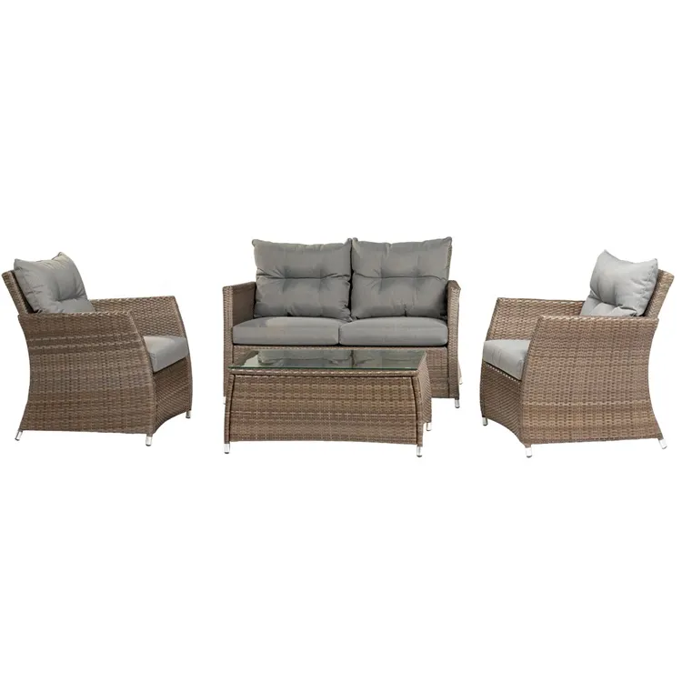 Wholesale Outdoor 4PC Conversation Rattan Wicker Furniture Set