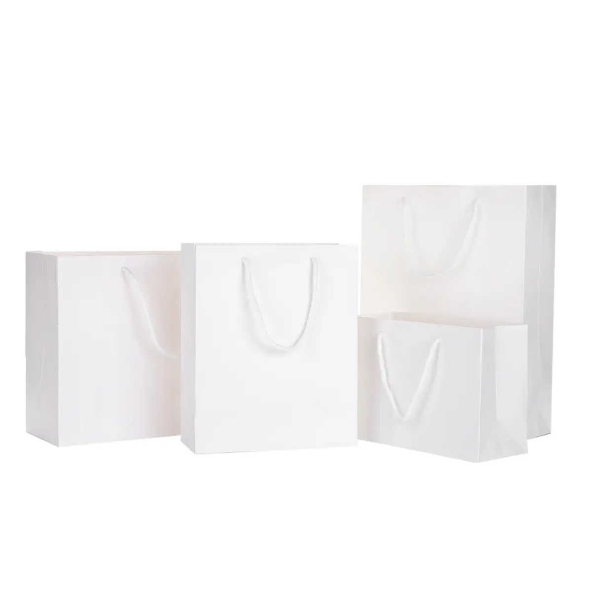 Пользовательский белый пакет из крафт-бумаги с принтом логотипа для розничной торговли