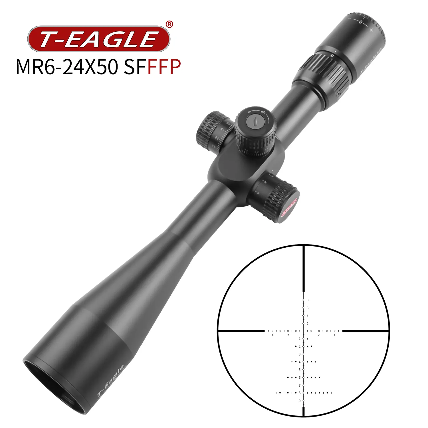 Горячая Распродажа, T-EAGLE MR 6-24x50 SFFFP оптический прицел дальнего действия, оптические прицелы и аксессуары высокого качества