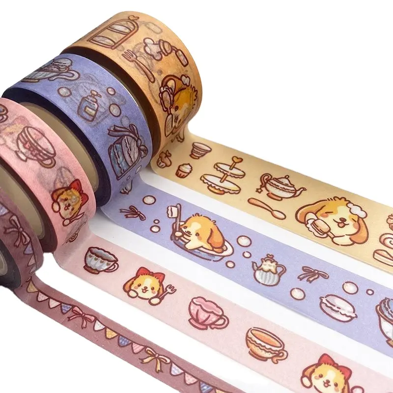 Korea Style Factory Direct Selling Decoration Cartoon Dog DIY Custom Washi Tape