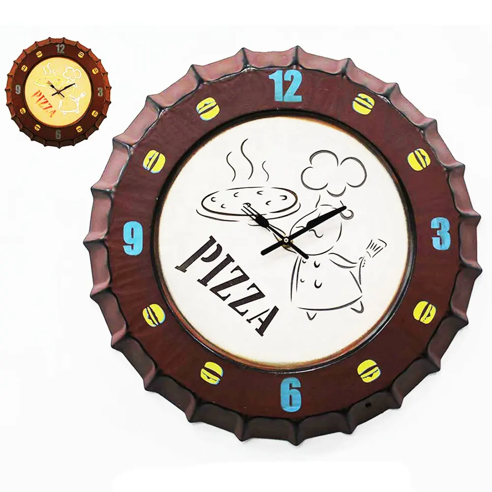 New arrival tinplate advertisement kitchen wall clock for high quality