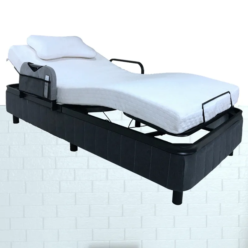 Wholesale Modern bed room furniture metal base upholstered bed