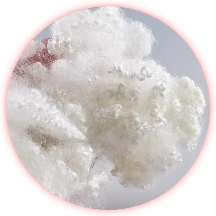 No Fluorescence New Recycled Polyester Staple Fiber Filling Material Cotton Fiber With GRS Certificate