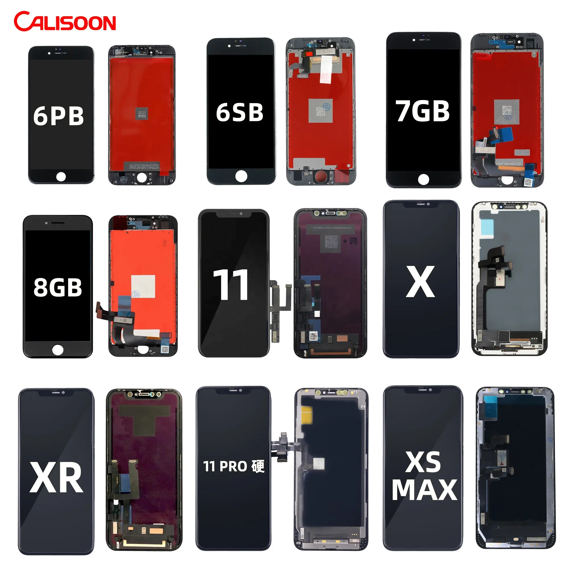 Original replacement for iphone 13 x xs max xr 11 12 pro oled screen assembly for iphone 13 5s 6s 6 7 8 plus mobile phone lcd