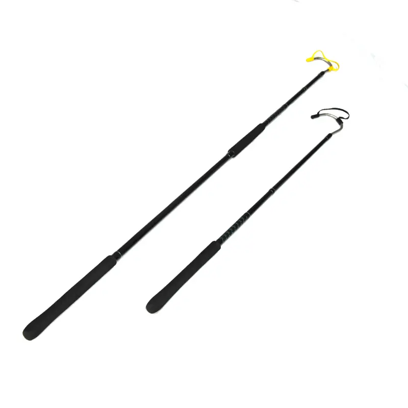 120cm/180cm Professional Fish Gaff Carbon Fiber Sea Fishing Stainless Steel Gaff Hook EVA Spear Hook Tackle