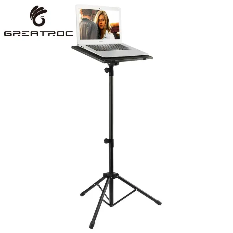 Great roc tripod stand for projector with two belts stable fit 15.6 inch computer notebook angle&height adjustable laptop holder