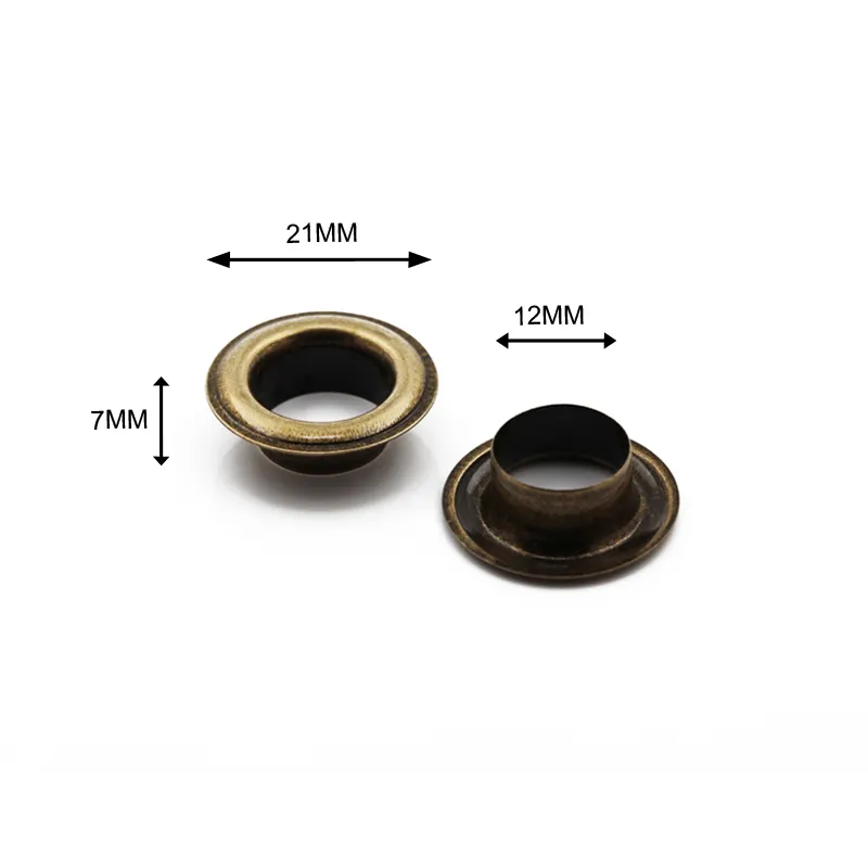 Eyelet Supplier High Quality Metal Grommet Black Nickel Plating Round Shape Brass Eyelet 12mm For Garment Clothing