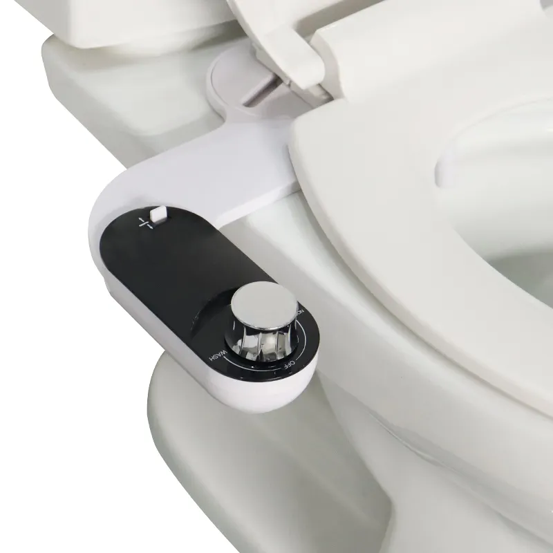 Ultra-Slim Adjustable Water Manual Bidet Cold Water Clean Butt Non-Electric Mechanical Single Nozzle Bidet Toilet Attachment