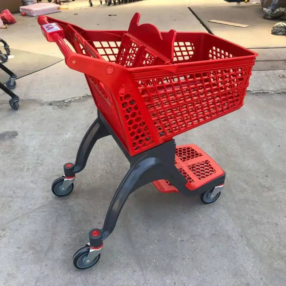 Classic style shopping cart plastic trolley supermarket