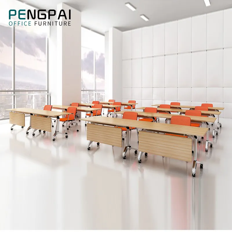 high end long rectangular four persons conference table for school