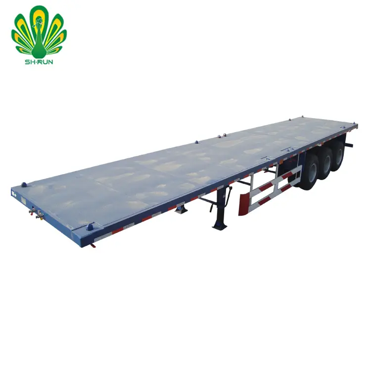 40ft Container Flatbed Semi Trailer With 28 Tons Landing Gear