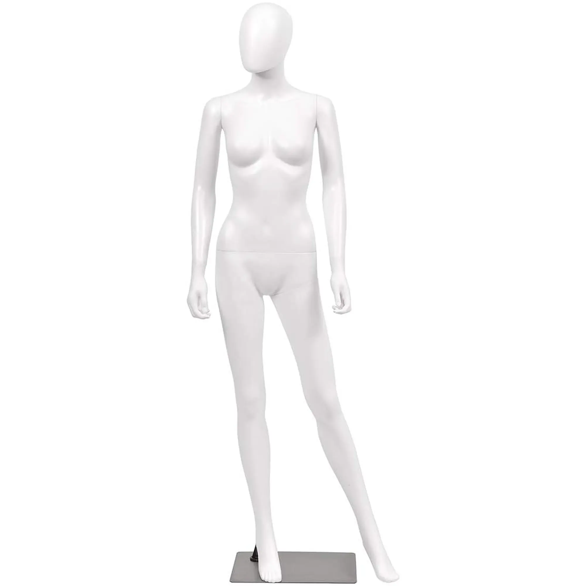 Низкая цена, оптовая продажа, белый манекен из полипропилена, полный рост 175 см, гибкий женский манекен с железной основой
