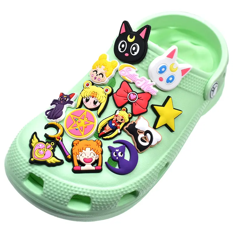 charmes de chaussures Sailor moon Anime Shoe Charms Shoe Accessories for Clog Shoes Bracelet Wristband Decoration