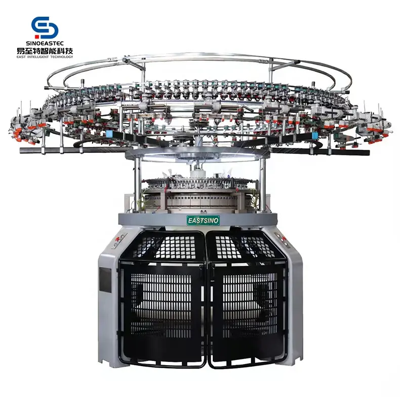 SINOEASTEC Fabric Knitting Machine For T-shirt And Cotton Flecce Three Yarn Fleece) Circular Tube 3 Thread Fleece