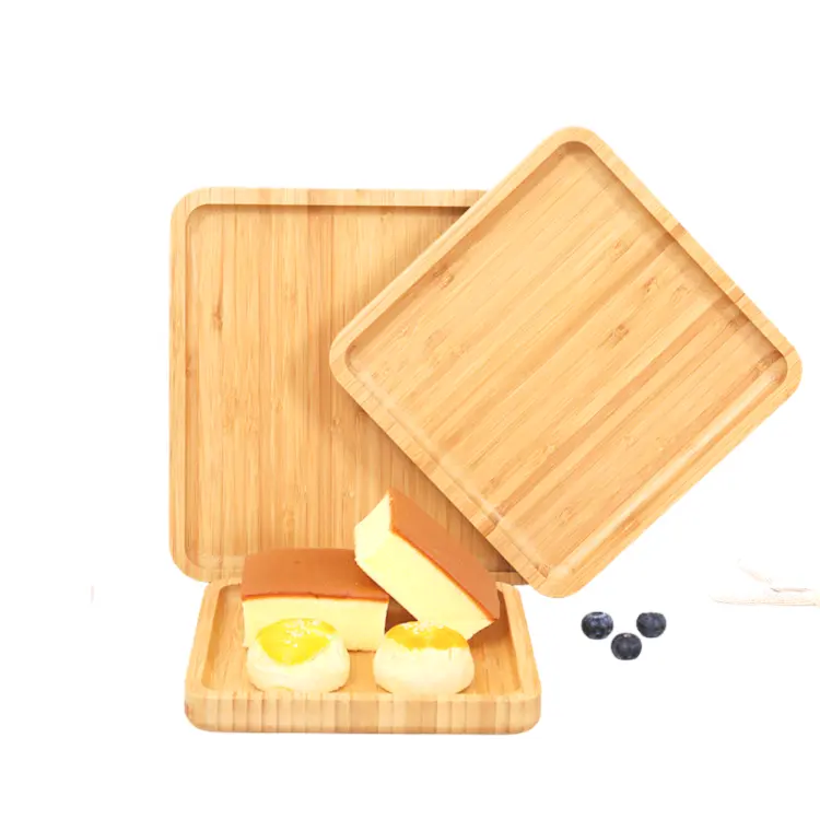 Manufacturers wholesale Japanese bamboo wooden tray rectangular bamboo tray round bamboo tray cake creative pizza