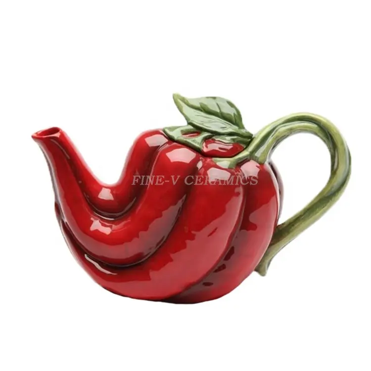 Оригинальный керамический новый красный чайник, Прямая поставка с завода, уникальный дизайн, фарфоровый чайник