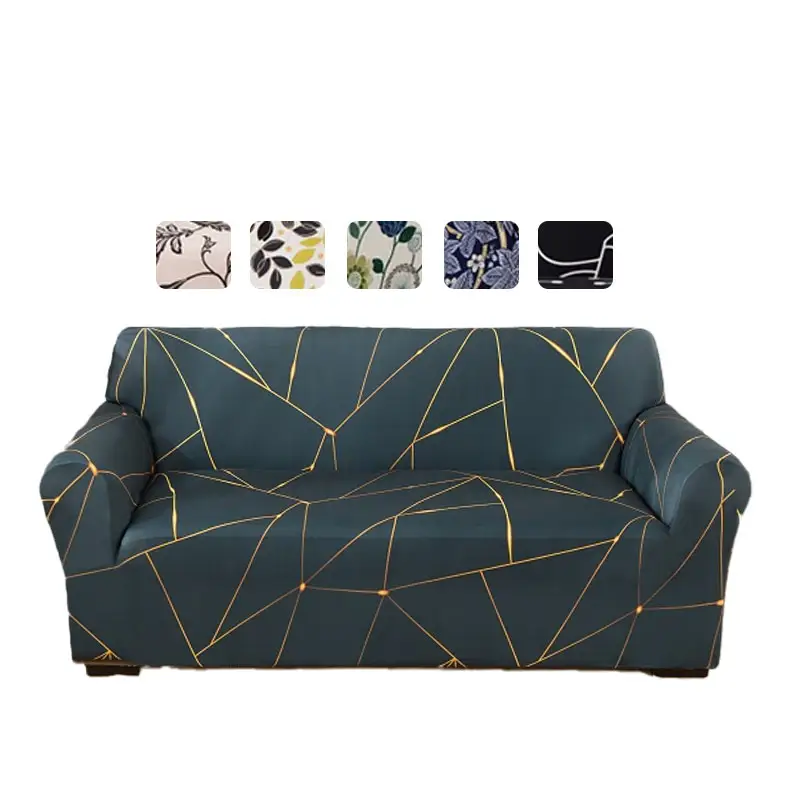 Супер мягкий эластичный материал, оптовая продажа, эластичный растягивающийся чехол для дивана с 3 телами и принтом, чехол для дивана в гостиную с геометрическим рисунком