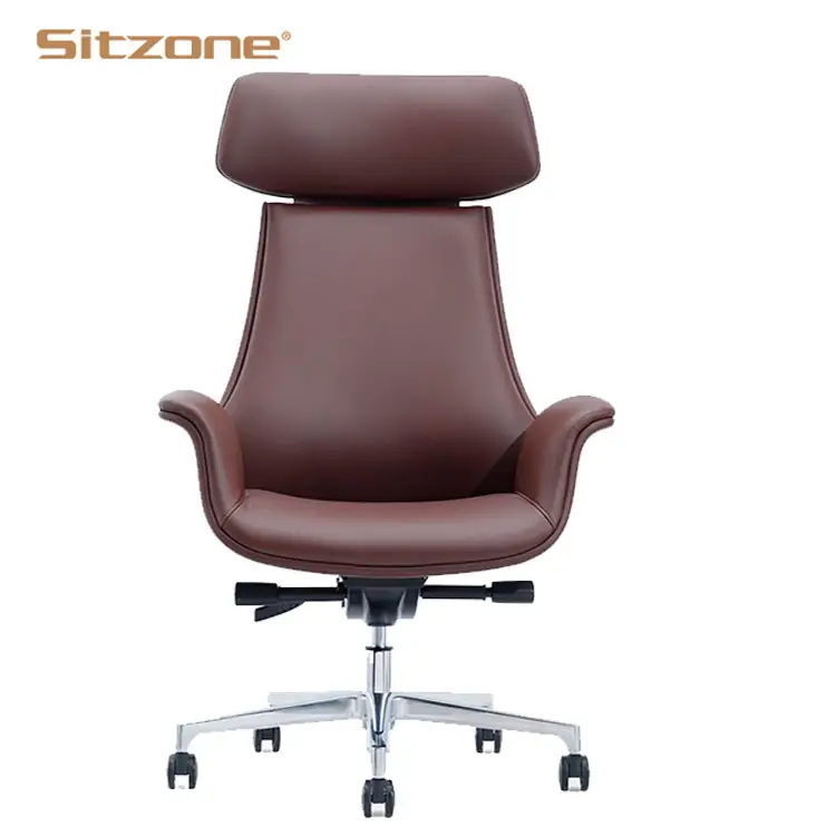 Hot sale in market Cheapest price OEM produce Luxury PU Leather Boss Office Chair with big headrest