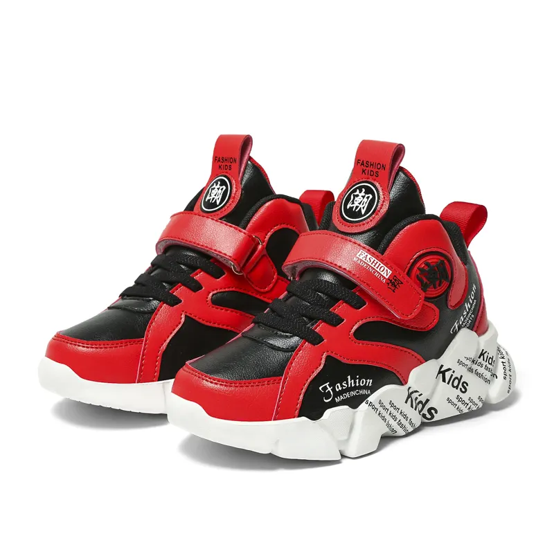 New arrival factory outdoor casual shoes 2021 new boys leather basketball shoes children shoes cool