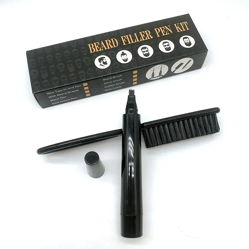 Waterproof Lasting Beard Pencil Filler Mustache Filling Pen Kit Natural Beard Filling Pen