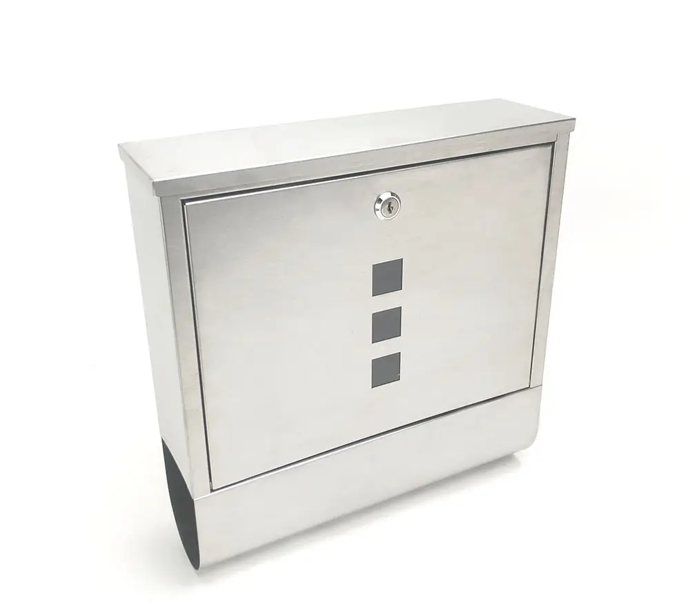 Satin Newspaper Stainless Steel Household Mailbox Wall Mounted Post Box Letter Box Postal Mailing Cabinet