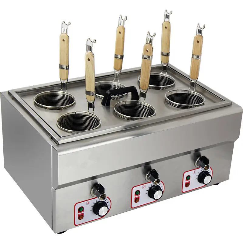 YIUAN 6 корзина, многофункциональная печь для приготовления пищи, коммерческая электрическая автоматическая машина для самостоятельного приготовления лапши