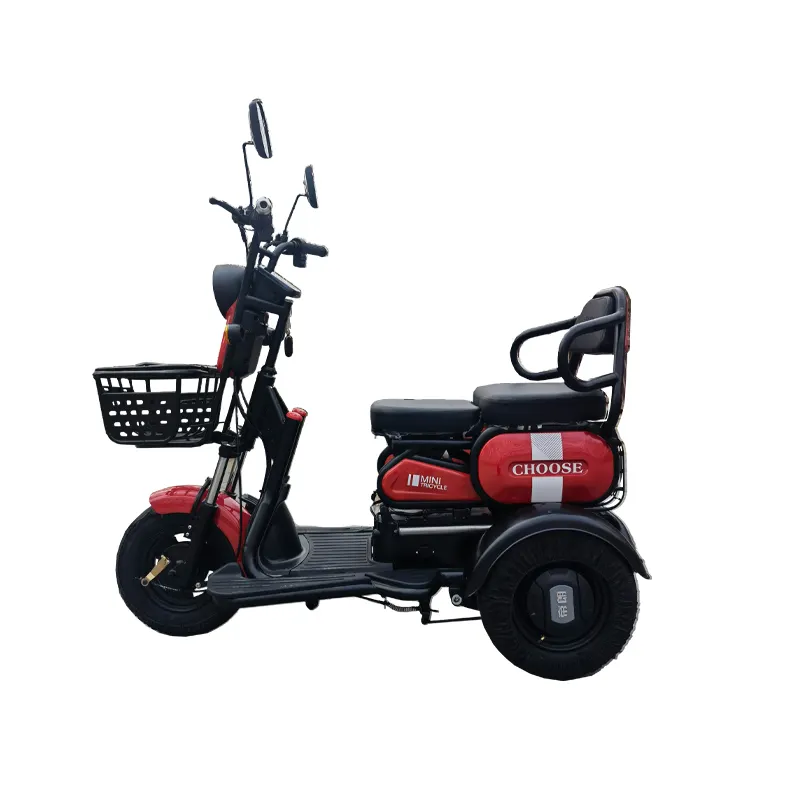 Hot sale manufacturer seat folding triciclo electrica electric cargo tricycle for 3 adults and kids