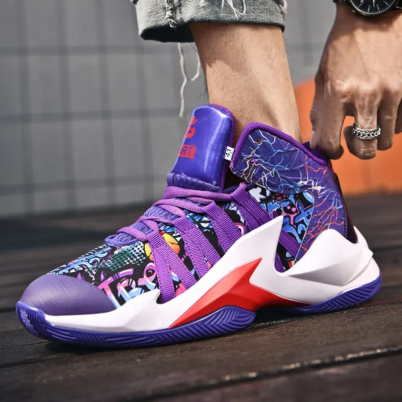 Новинка 2021 Мужская обувь для баскетбола тренировочная обувь с высоким верхом Высококачественная баскетбольная Мужская Спортивная обувь для баскетбола Мужская дышащая Баскетбольная обувь