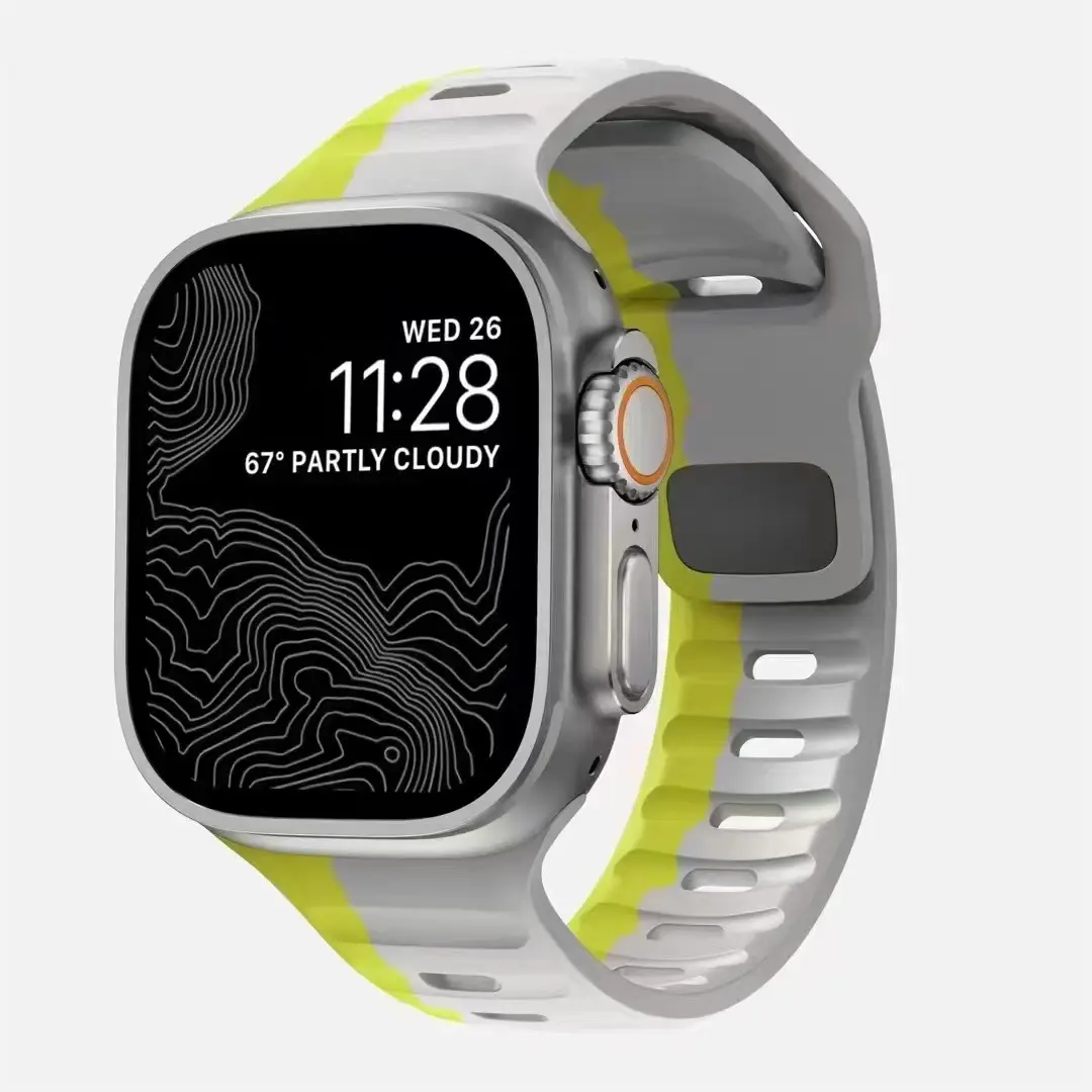 Новые Мягкие силиконовые ремешки для Apple iwatch серии 9 8 7 резиновые ремешки для ультра 49 мм 45 мм 41 мм силиконовый ремешок для Apple Watch