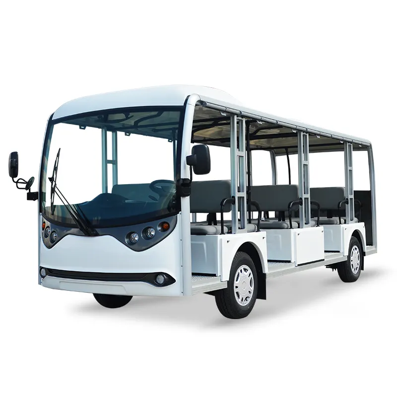 High End Customized High Configuration 96v20kw AC Motor Resort Bus 23 Passenger High End Sightseeing Bus Car