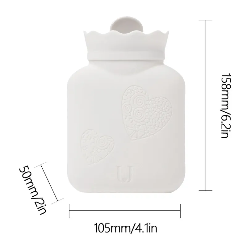 Hot Seller Food Grade Silicone Rubber Hot Water Bag / Hot Water Bottle With Cover For Hand Warming