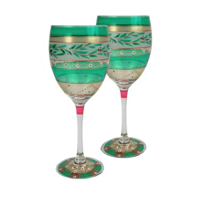 Роскошный дизайнерский винтажный богемный бокал для турецкого марокканского вина в стиле ретро