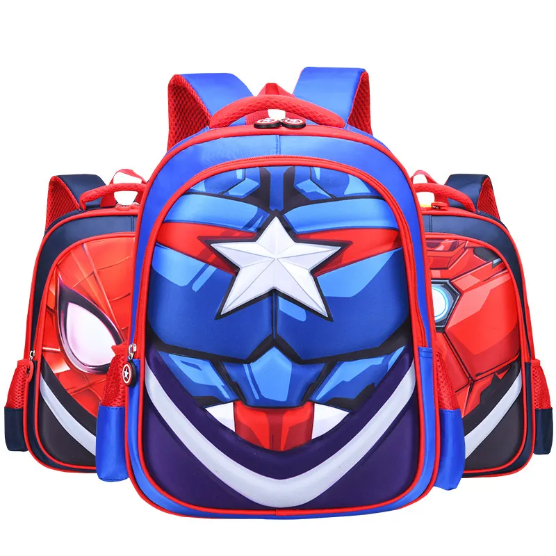 Рюкзак Человек-паук Капитан Америка для детей, сумка через плечо, ранец, горячая распродажа на Amazon