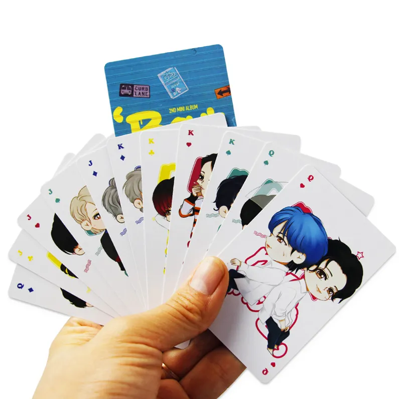 Забавный дизайн на заказ из переработанной бумажной массы Покер Карточная игра игральные карты печать для детей