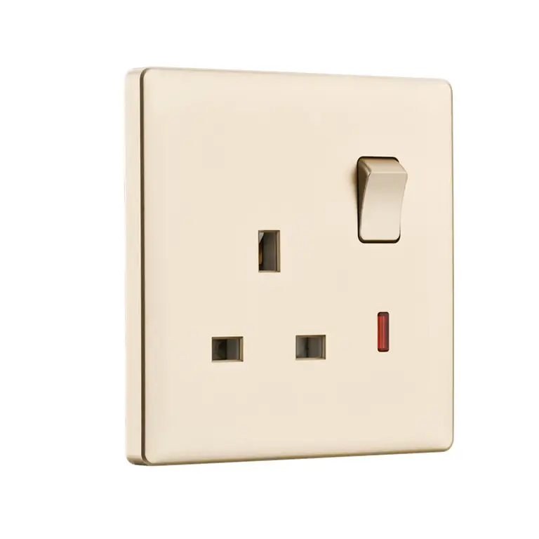 PC Cover 13A British UK Standard Single Pole Double Pole Switched Wall Socket