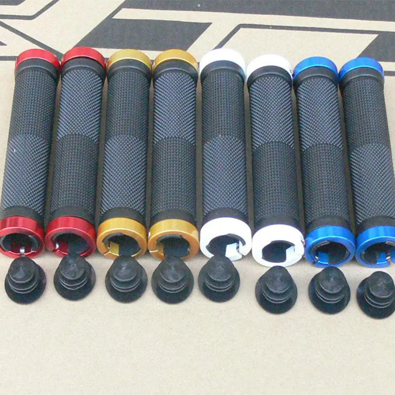 Handlebar Grips Bicycle Road Mountain Bike Handle Double Lock on Aluminium Alloy Bike Handlebar Hand Cover